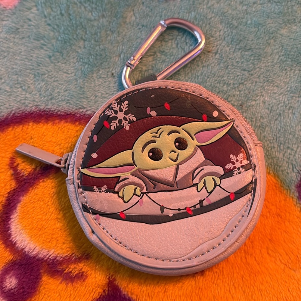Vera Bradley Star Wars Grogu Coin Purse, Bag Charm Holiday Grogu Baby Yoda NWOT